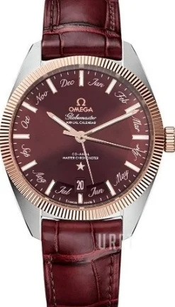 Constellation Globemaster Röd/Läder Ø41 mm