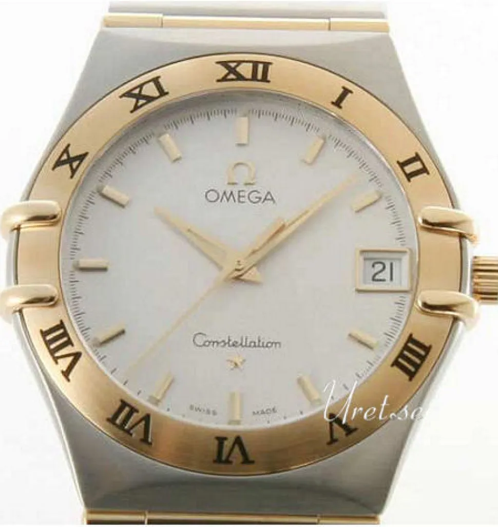 Constellation Herr Vit/18 karat gult guld Ø33 mm