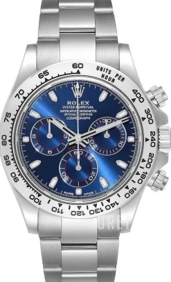 Cosmograph Daytona Blå/18 karat vitt guld Ø40 mm