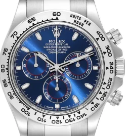 Cosmograph Daytona Blå/18 karat vitt guld Ø40 mm