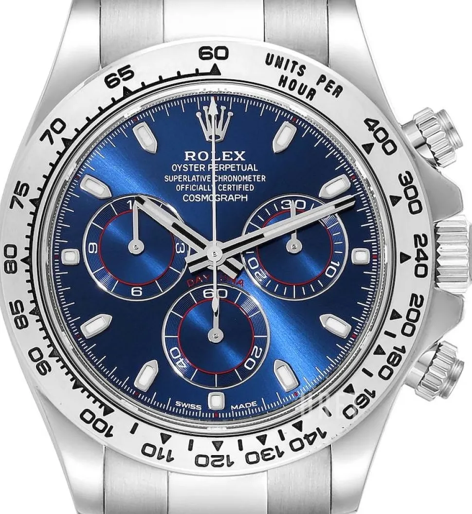 Cosmograph Daytona Blå/18 karat vitt guld Ø40 mm