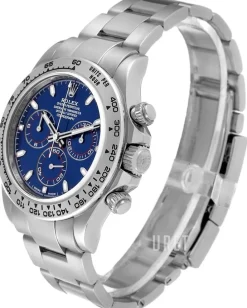 Cosmograph Daytona Blå/18 karat vitt guld Ø40 mm