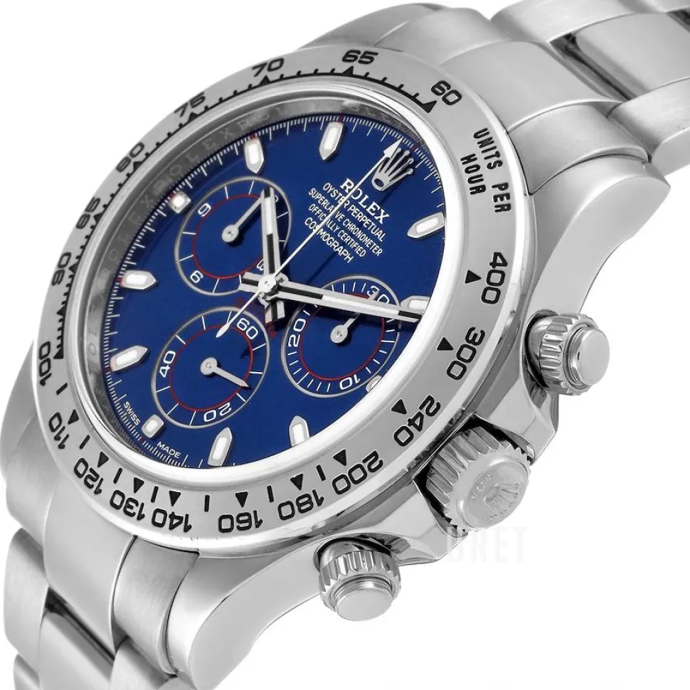 Cosmograph Daytona Blå/18 karat vitt guld Ø40 mm