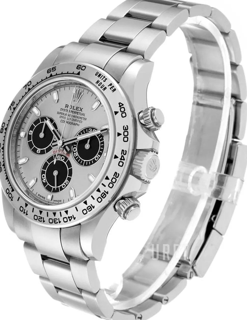 Cosmograph Daytona Silverfärgad/18 karat vitt guld Ø40 mm