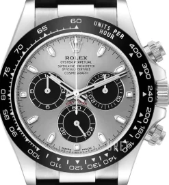 Cosmograph Daytona Silverfärgad/Gummi Ø40 mm