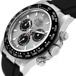 Cosmograph Daytona Silverfärgad/Gummi Ø40 mm
