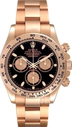 Cosmograph Daytona Svart/18 karat roséguld Ø40 mm