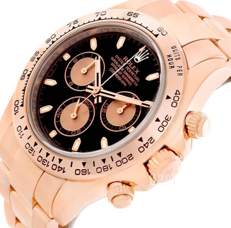 Cosmograph Daytona Svart/18 karat roséguld Ø40 mm
