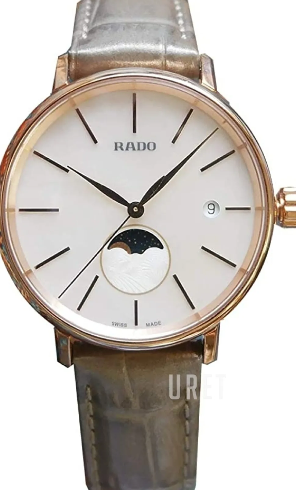 Coupole Vit/Läder Ø34 mm