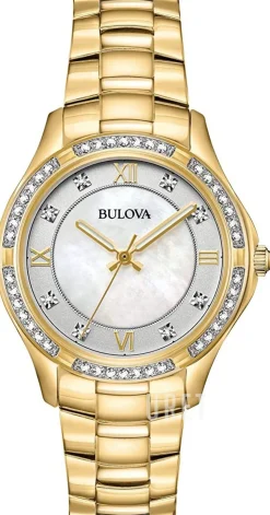 Crystal Vit/Gulguldtonat stål Ø32 mm