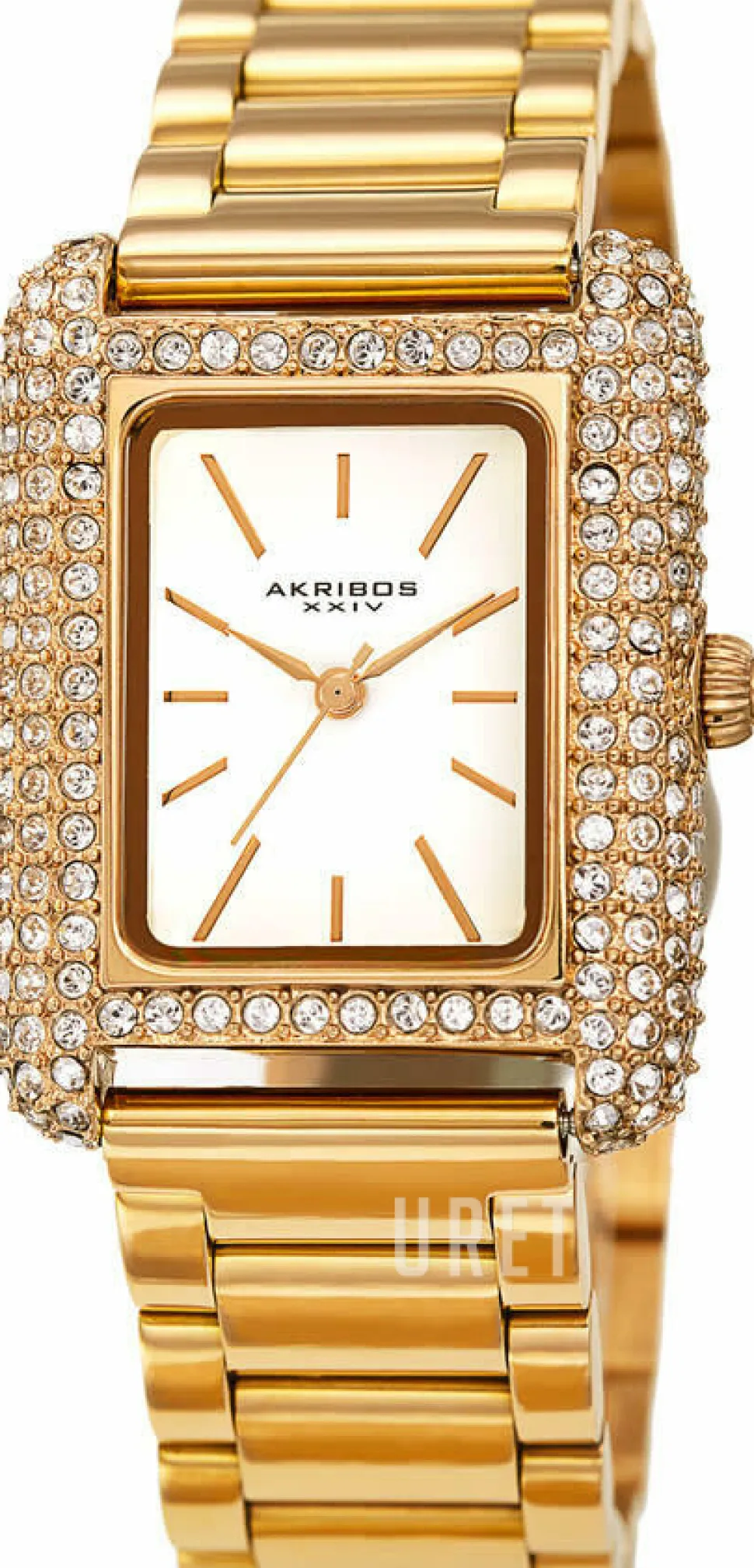 Crystal Vit/Gulguldtonat stål