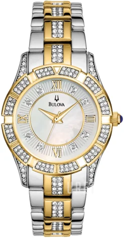 Crystal Vit/Gulguldtonat stål Ø30 mm