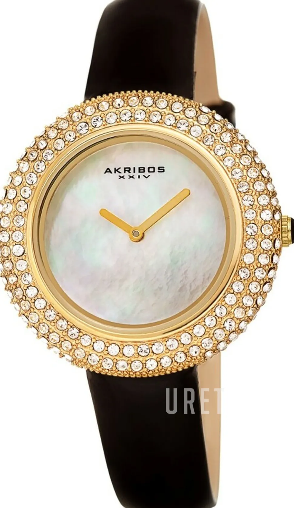 Crystal Vit/Läder Ø36 mm