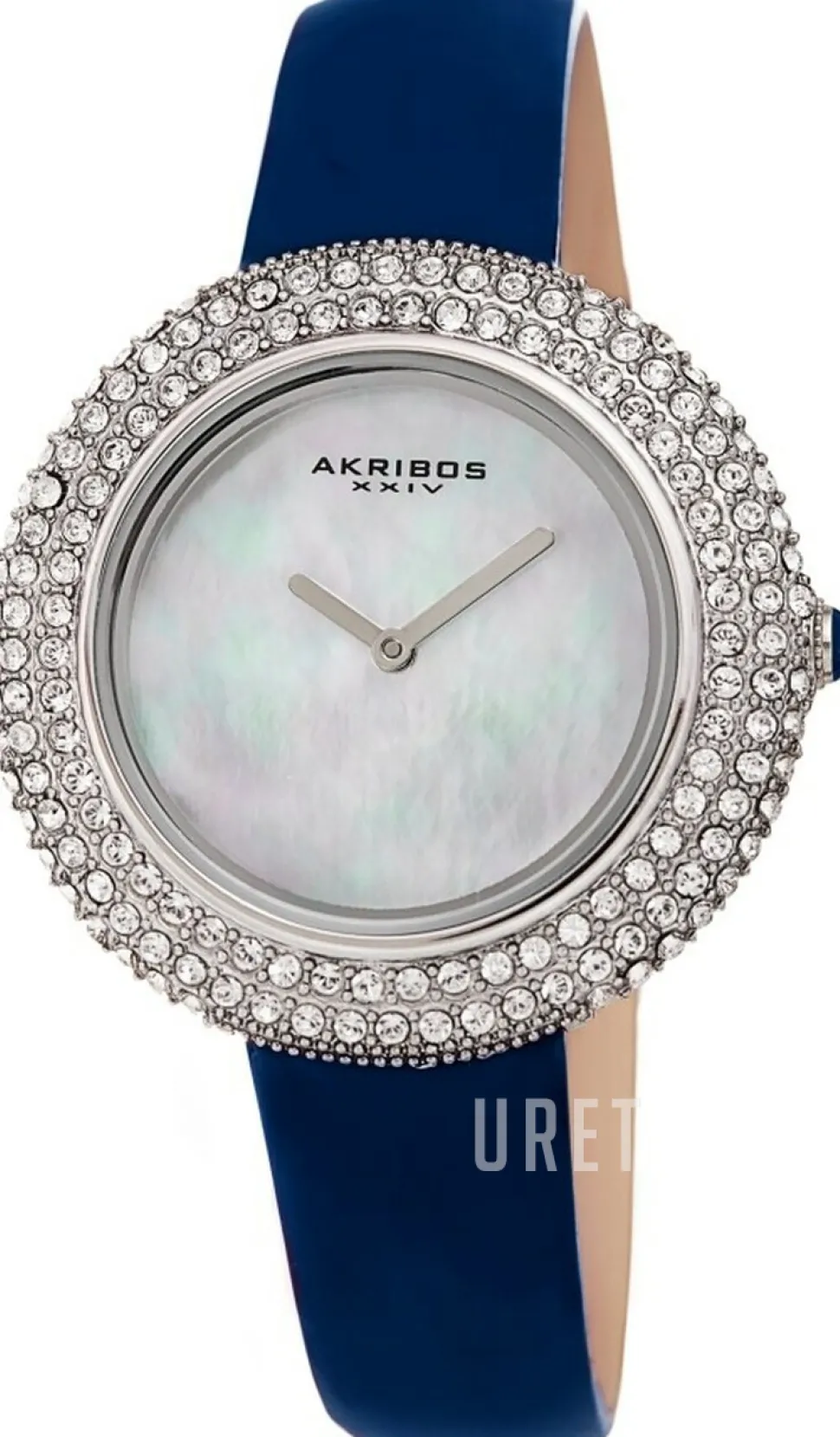 Crystal Vit/Läder Ø36 mm