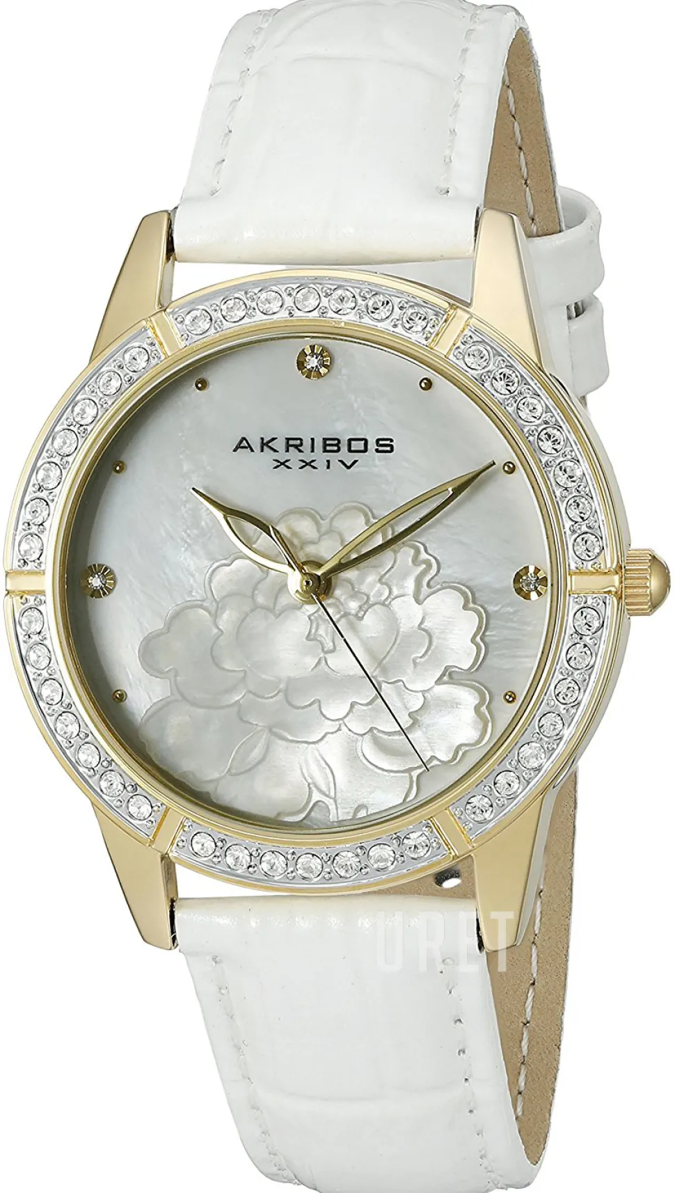 Crystal Vit/Läder Ø36 mm