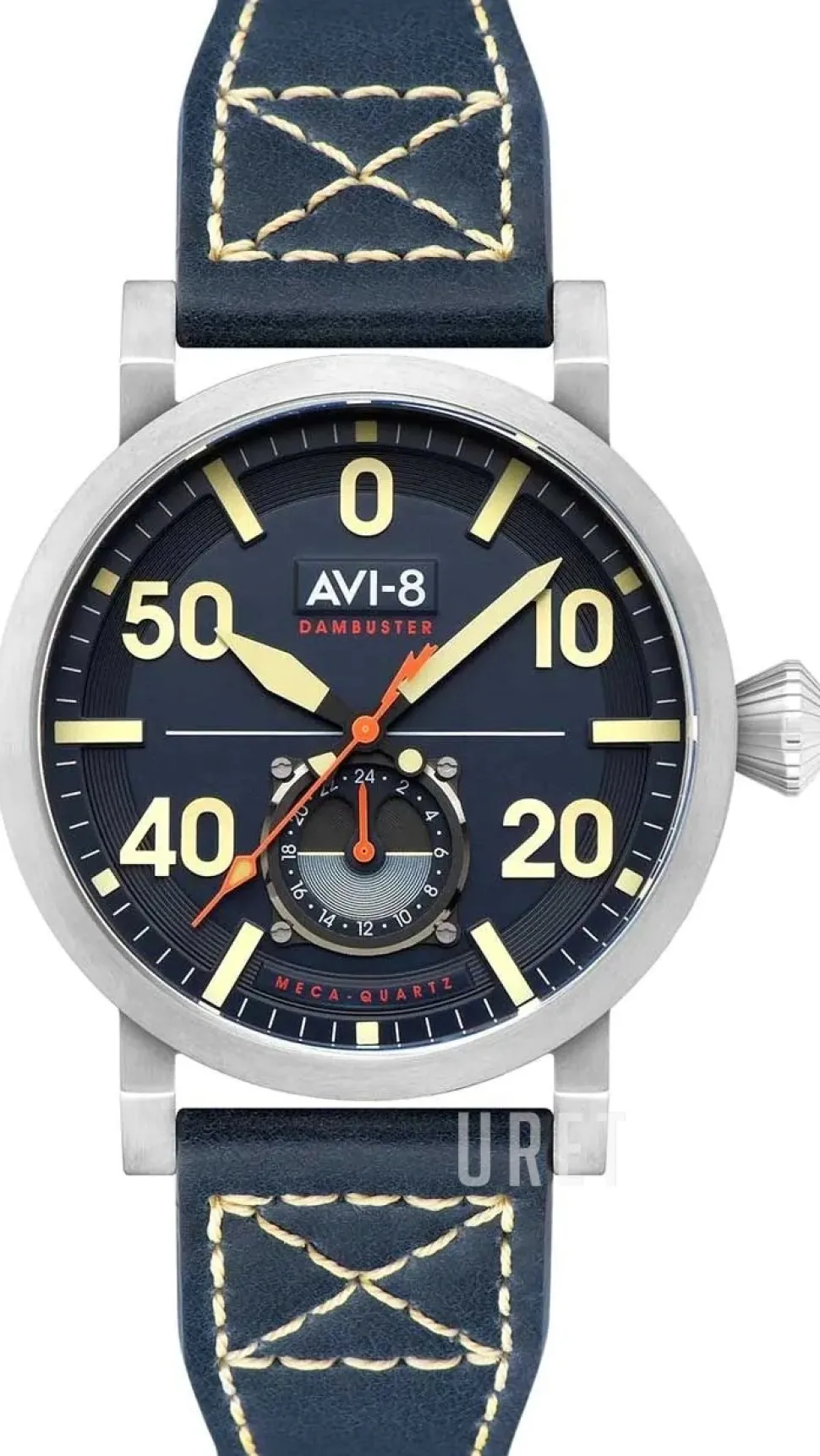 Dambuster Blå/Läder Ø43 mm