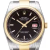Datejust 36 Svart/Stål Ø36 mm