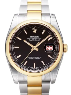 Datejust 36 Svart/Stål Ø36 mm