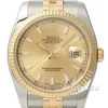 Datejust Gold/Steel Gulguldstonad/18 karat gult guld Ø36 mm