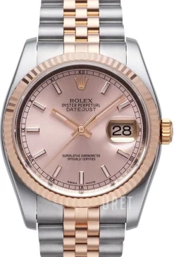 Datejust Gold/Steel Rosa/18 karat roséguld Ø36 mm