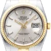 Datejust Gold/Steel Silverfärgad/18 karat gult guld Ø36 mm