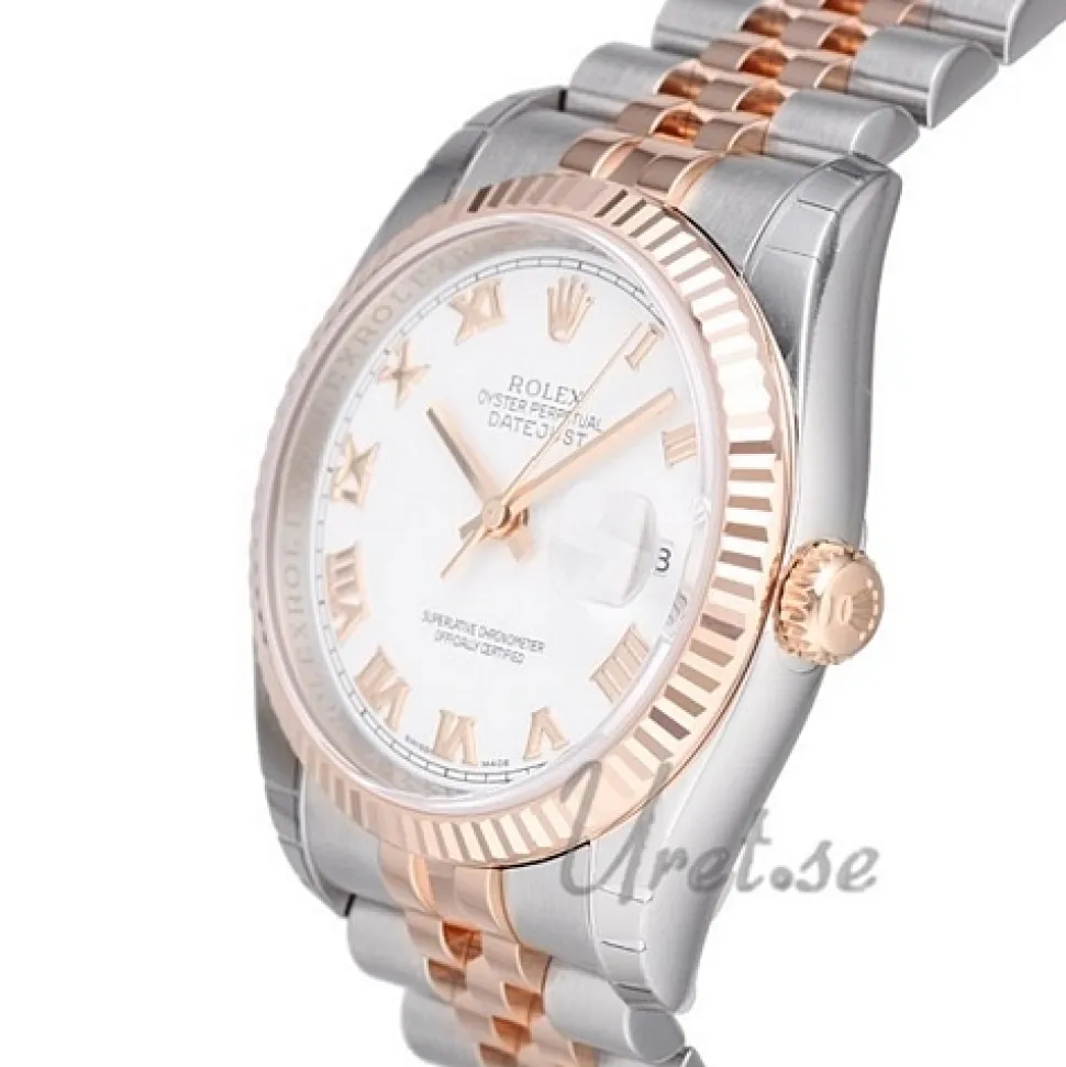 Datejust Gold/Steel Vit/18 karat roséguld Ø36 mm