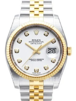 Datejust Gold/Steel Vit/18 karat gult guld Ø36 mm