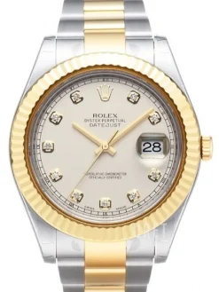 Datejust II Champagnefärgad/18 karat gult guld Ø41 mm