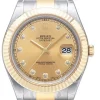 Datejust II Champagnefärgad/18 karat gult guld Ø41 mm