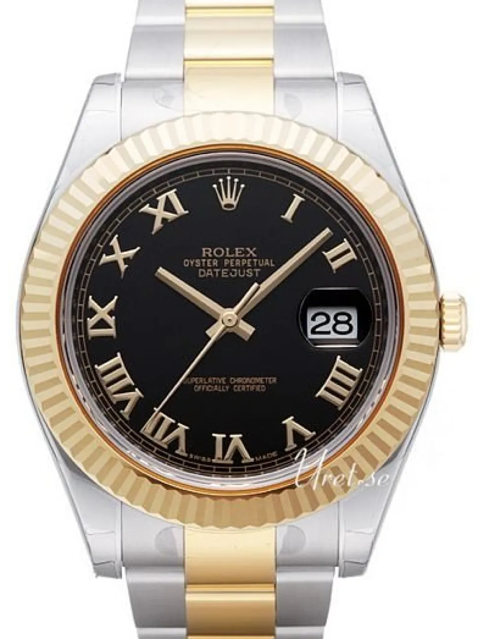 Datejust II Svart/18 karat gult guld Ø41 mm