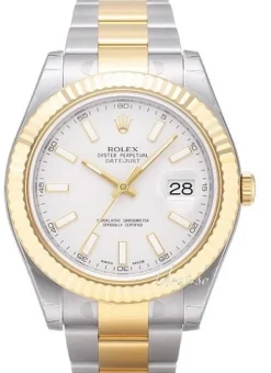 Datejust II Vit/18 karat gult guld Ø41 mm