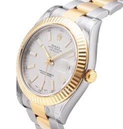 Datejust II Vit/18 karat gult guld Ø41 mm