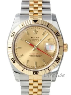 Datejust Turn-O-Graph Champagnefärgad/18 karat gult guld Ø36 mm