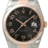 Datejust Two Tone Svart/18 karat roséguld Ø36 mm