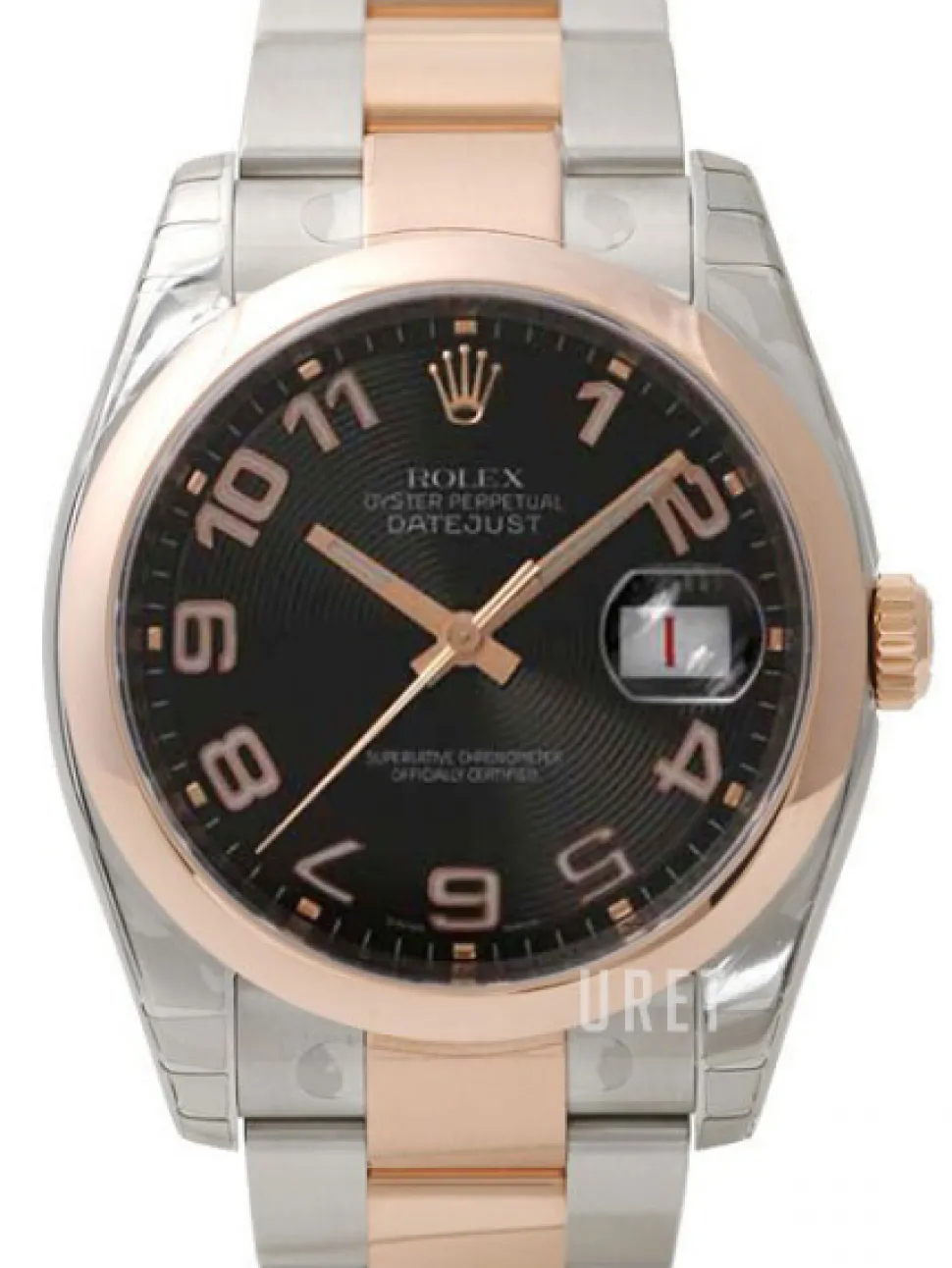 Datejust Two Tone Svart/18 karat roséguld Ø36 mm