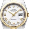 Datejust Two Tone Vit/18 karat gult guld Ø36 mm