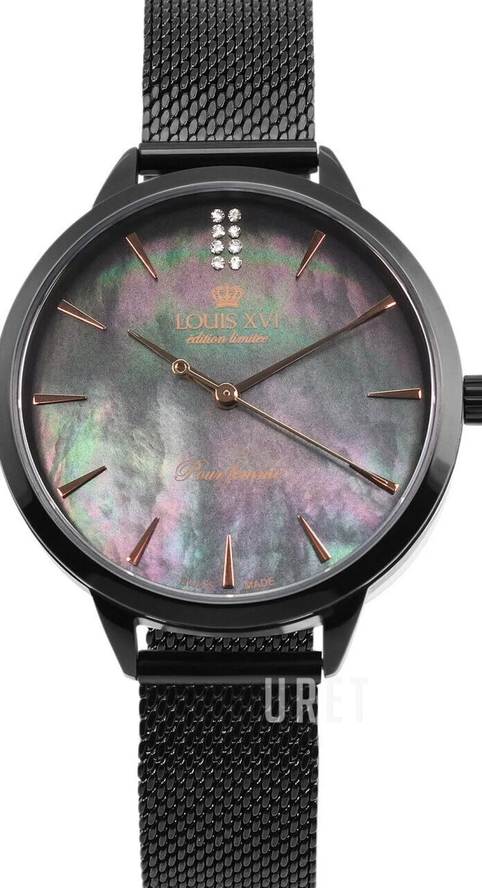 Dauphine Svart/Stål Ø36 mm