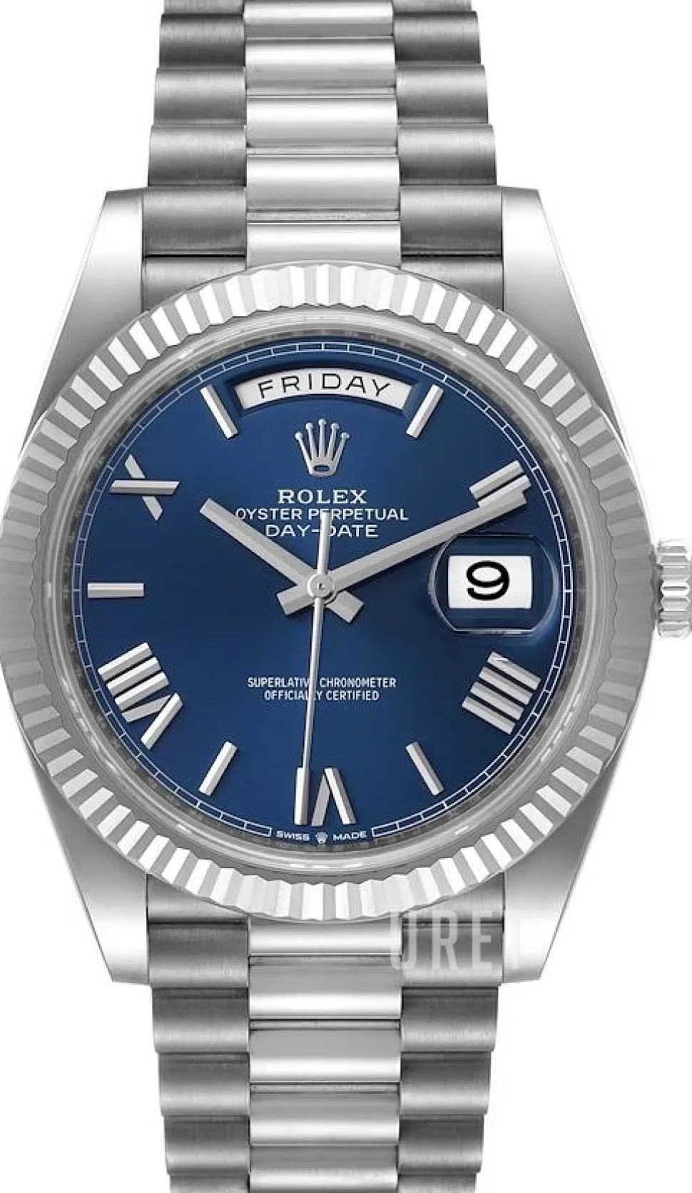 Day-Date 40 Blå/18 karat vitt guld Ø40 mm