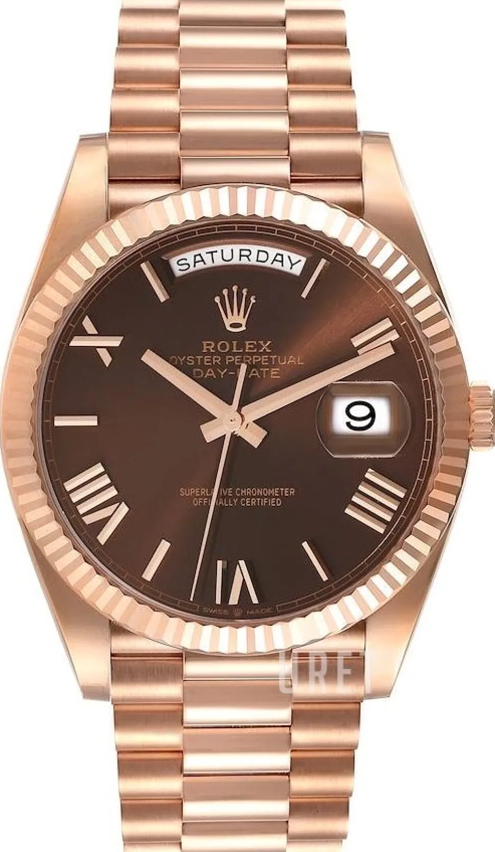 Day-Date 40 Brun/18 karat roséguld Ø40 mm