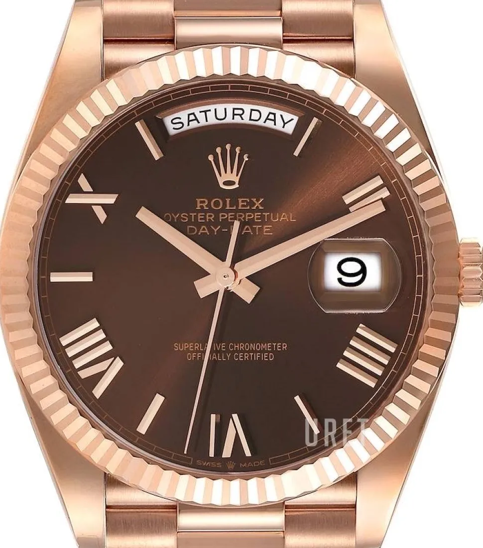 Day-Date 40 Brun/18 karat roséguld Ø40 mm