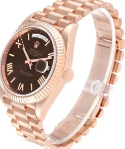 Day-Date 40 Brun/18 karat roséguld Ø40 mm