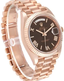 Day-Date 40 Brun/18 karat roséguld Ø40 mm