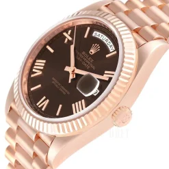 Day-Date 40 Brun/18 karat roséguld Ø40 mm