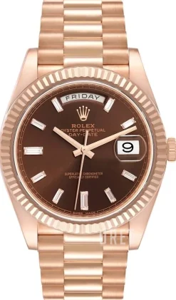 Day-Date 40 Brun/18 karat roséguld Ø40 mm