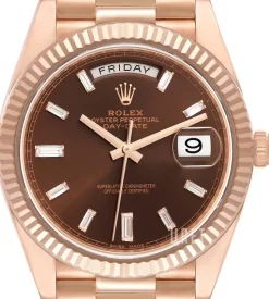 Day-Date 40 Brun/18 karat roséguld Ø40 mm