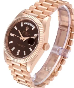 Day-Date 40 Brun/18 karat roséguld Ø40 mm