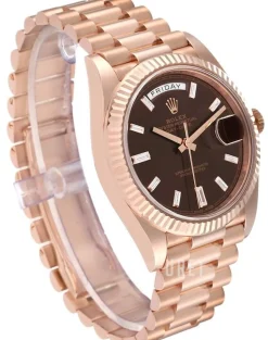 Day-Date 40 Brun/18 karat roséguld Ø40 mm