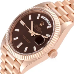 Day-Date 40 Brun/18 karat roséguld Ø40 mm