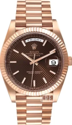 Day-Date 40 Brun/18 karat roséguld Ø40 mm
