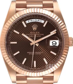 Day-Date 40 Brun/18 karat roséguld Ø40 mm